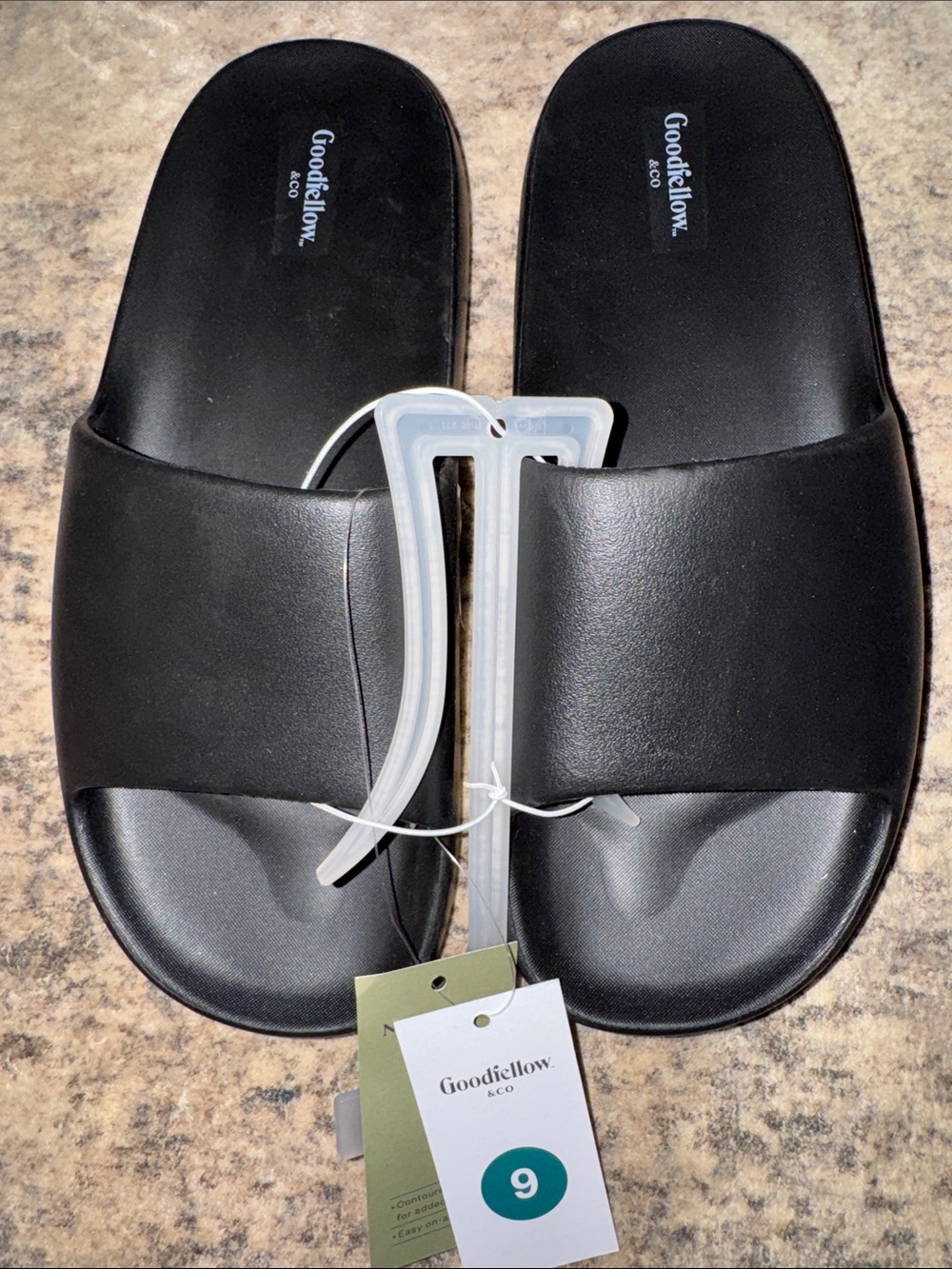 Goodfellow & Co Black Minimal Slide Sandals